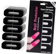 Garneck 100sheets Nail Protectors for Fingers Multi-functional Nail Protector Stickers Polish Guard Stickers for Gel Polish Safe to Use Guards