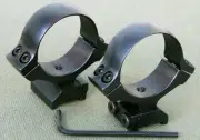 TIKKA T3 rifle scope mounts, 34mm rings and bases, STEEL MATTE finish.