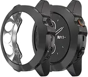 Compatible for Garmin Fenix 5X & Garmin Fenix 5X Plus Watch Accessories Protector Case Soft TPU Shock Proof Scratch Resistant Cover Ultra Thin Protector Shell Bumper (Black)