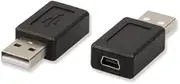 Electop 2 Pack USB 2.0 A Male to USB B Mini 5 Pin Female Adapter Converter