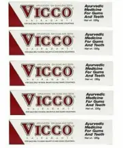 6 Pieces of Vicco Vajradanti ToothPaste 100g 100% Vegeterian Free Shipment
