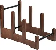 Record Organizer,Wooden Rack for Records - Album Collection Organizer for Recipes Bookshelf, 3-Layer Desktop Photo Shelf