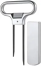 AIMALL Chrome Wine Bottle Opener, Cork Puller with Damaged Cork Remover, Hardened Steel Prongs, Includes Chrome Sheath, 4.33 Inches Long