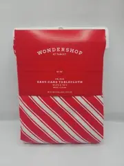 Christmas Oblong Tablecloth 60 × 84" Red & White