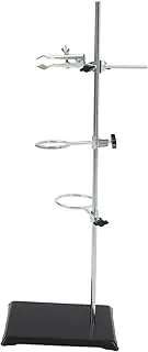 HEALEEP Laboratory Metalware Heavy Duty Stainless Steel Lab Stand with Multi Functional Clamps Ring Stand for Secure Chemical Experiment Teaching and Equipment Support