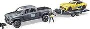 Bruder 1:16 RAM 2500 Power Wagon & Road Racing Team Car Kids Vehicle Toy 4y+
