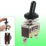 15A/250VAC on-off 2 Position SPST 2 Terminals Toggle Switch w Rubber Cap