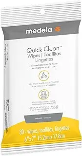 MEDELA Quick Clean Wipes, Hygienic, Pack of 30, White