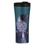 Ashdene Stainless Steel 500ml Modern Birds Magpie Travel Mug Drinking Cup w/ Lid