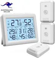 Indoor Outdoor Thermometer with 3Wireless Sensors Digital Hygrometer Thermometer