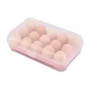 Egg Storage Box Container 15 grids Tray for Fridge with Lid, Eggs Preservation