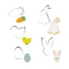 5 X Easter Bunny Pastry Tools Cookie Cutter Stainless Steel Kitchen Baking Gift