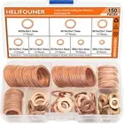 Copper Washers, 150PCS 8 Sizes Copper Metric Sealing Washers Flat Washers Assort