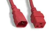 2Ft RED Power Cord for HP HPE Aruba 6400 R0X36A Network Switches JumperCord PDU