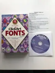 Click Art Fonts CD-ROM PC Software
