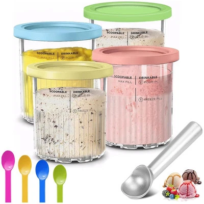 Ice Cream Containers Replacement for Creami Pints and Lids 24oz Cups9413