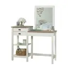 Design Square Cottage Road Wooden Vanity Dressing Make-Up Table W/ Mirror Soft W