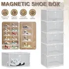 5PCS Transparent Plastic Shoe Box Drawer Home Shoe Cabinet Storage Box Display