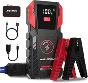 3000A Car Jump Starter for Petrol/Diesel Engines (Up to 8L), Portable Battery Booster Pack with LED Light, Wireless Charging & 24000mAh Power Bank