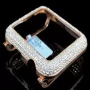 Rose Gold On Silver Apple Series #1 White Cz Watch Case 42MM Sport Insert Bezel