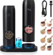 Russell Hobbs Electric Salt and Pepper Mills Grinders Battery Operated Set