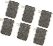 NOLITOY 6 Pack Soap Saver Bag Portable Soap Holder Net Bag Pouch Facial Cleaning Mesh Black Linen