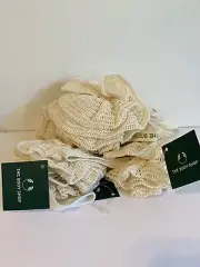 Bundle SET 5 - The Body Shop Small Bath Lily 100% Ramie Travel Mini Pouf Large