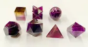 7 Pieces Amethyst Sacred Geometry Heiki Crystal Healing Spiritual Meditation