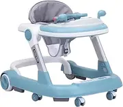 Toddler Walker with Wheels, Activity Toddler Walker, Foldable Push Walker, Toddler Push Walker with Tray, Learning to Walk Walker, for 6-18 Months, Kids Activity Walker