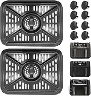 Air Fryer Grill Pan for Ninja AD350CO DZ401 Foodi 10 Quart 6 in 1 DualZone XL 2 Baskets Air Fryer, Replacement Air Fryer Crisper Plate Grill Plate Tray Accessories, Dishwasher Safe