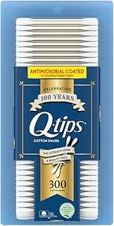 Q-tips Antimicrobial Cotton Swabs 300 Each (Pack of 2)
