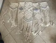 NEW Knotting Square MACRAME Woven Wall Hanging Bohemian Chic Dorm Decor Groovy