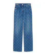 Versace Logo-Patch Stud Embellished Jeans 27,28 blue