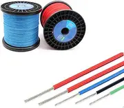 1000FT High Temperature Electronic Wire 24/22/20AWG Tinned Copper Core FEP Teflon Electronic Wire Ultra-fine Multi-Strand Wire Soft Thin Wire, Electronic Equipment, Headphone Audio Cable(20AWG)