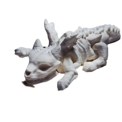 FlexiMech Baby Skelly Dragon 2.5" Flexible Articulated 3d Printed Fidget Toy