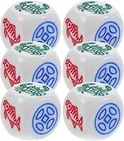 SAFIGLE 6pcs Resin Dice Set Fish Shrimp Crab Chick Portable Dice 1.4cm Kids Toys Beach Toys Outdoor Toys Multi-Color Dice for Party Games Board Games Gambling