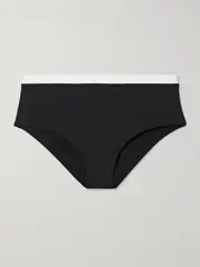 [STAUD] STAUD - Devon Two-tone Bikini Briefs - Black - medium medium Black