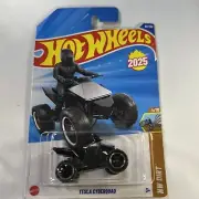 Hot Wheels TESLA CYBERQUAD, Silver, 2025 D-Case, * BOX SHIPPING *