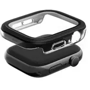 Uniq Apple Watch Series 10 42mm Voute Watch Case - Black , 9H Curved Tempered Glass Screen Protector , Slim PC bumper [UNIQ-42MM-VOUJBLK]