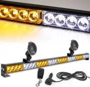 35" LED Strobe Light Bar Traffic Advisor Emergency Hazard Warning Amber White