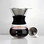 Pour Over Coffee Maker Pot 400ml Brewer Carafe Reusable Filter