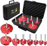 Suesacy 8Pcs PVC Pipe Reamer Kit, PVC Fitting Saver, PVC Socket Saver, Fit for Standard 1/2inch Drill PVC Pipe Reamer Tool Easy to Use