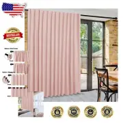 Blush Pink Back Tab Blackout Room Divider Curtains - 100 x 96 Inches