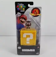 Super Mario Bros. Movie Goomba Mini Figure w/Question Block 2023 Jakks Pacific