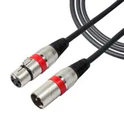 2Pc 1M 3-Pin Xlr Male To Xlr Female Mic Shielded Cable Microphone Audio Cord