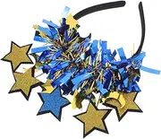 [HONITANO] Headband Decorative Headdress Headbands Festival Party Supplies Stars and Moon Decoration Festival Ornaments Cute Moon Star Headband Blue Plastic