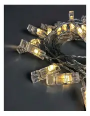[Lexi Lighting] Dual Power 24 LED String Light With Clamps in White