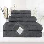 Premium 100% Cotton 6 Pack Soft Absorbent 500GSM Bath Hand Towels Face Washers