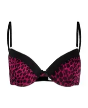 leopard-print padded bra IT4 Black
