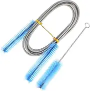 CPAP Cleaning Brush, CPAP Hose Cleaning Brush for 7 Feet Tubing, Fits 0.6 Inch & 0.75 Inch Diameter (15 mm & 19 mm), Easy to Use & Essential for Tube Maintenance (Blue)